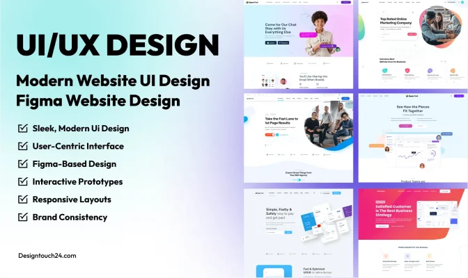 Modern website ui design figma website design