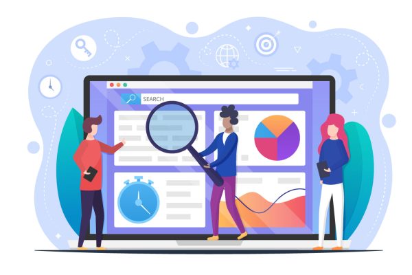 Seo optimization vector design concept